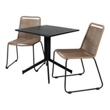 Way kafébord 70*70 + Lindos stol / Venture Design Spisegruppe