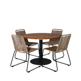 Cot spisebord ø100cm + Lindos stablestol Venture Design Spisegruppe