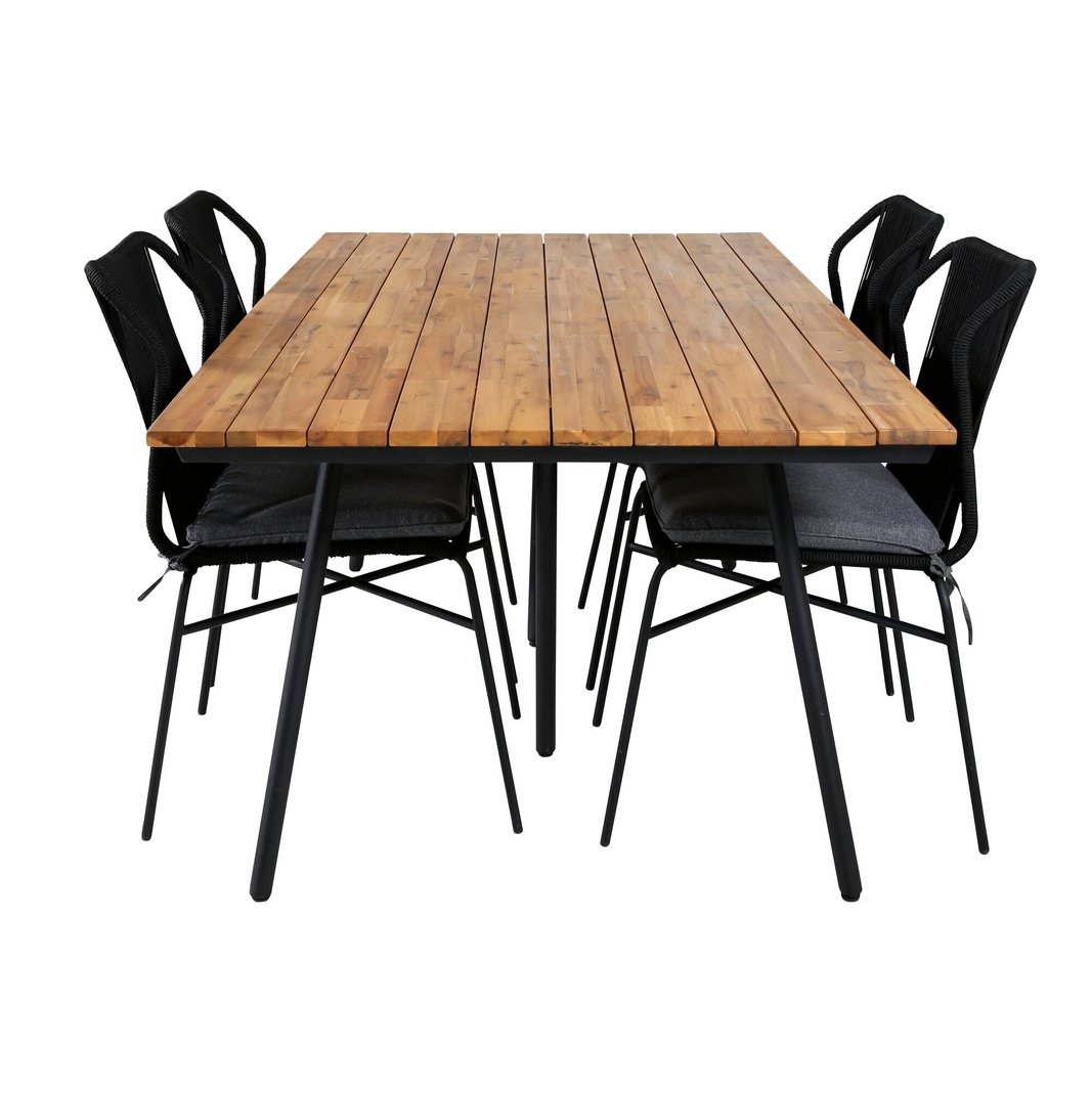 Chan spisebord 200cm + Julian spisestoler Venture Design Spisegruppe
