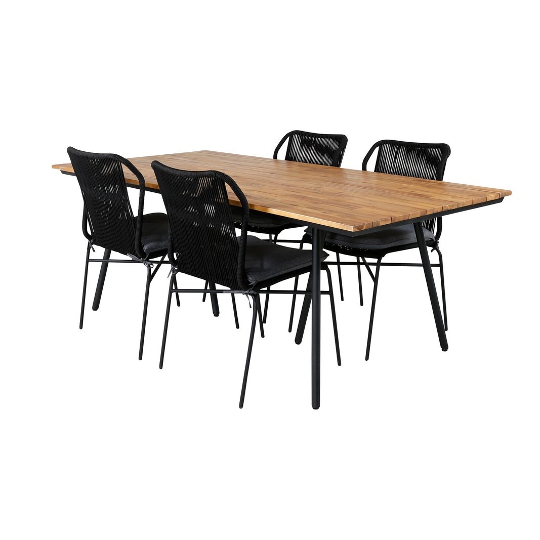Chan spisebord 200cm + Julian spisestoler Venture Design Spisegruppe