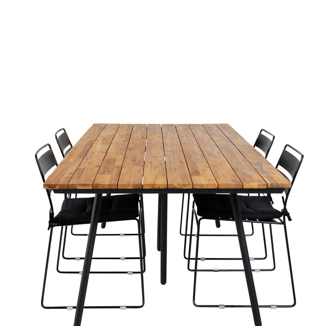 Chan spisebord 200cm + Lina spisestoler Venture Design Spisegruppe