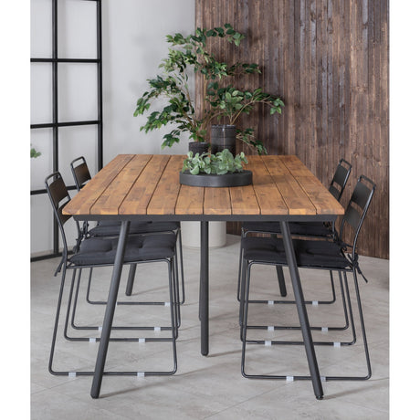 Chan spisebord 200cm + Lina spisestoler Venture Design Spisegruppe