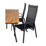 Chan spisebord 200cm + Copacabana Lenestol Venture Design Spisegruppe