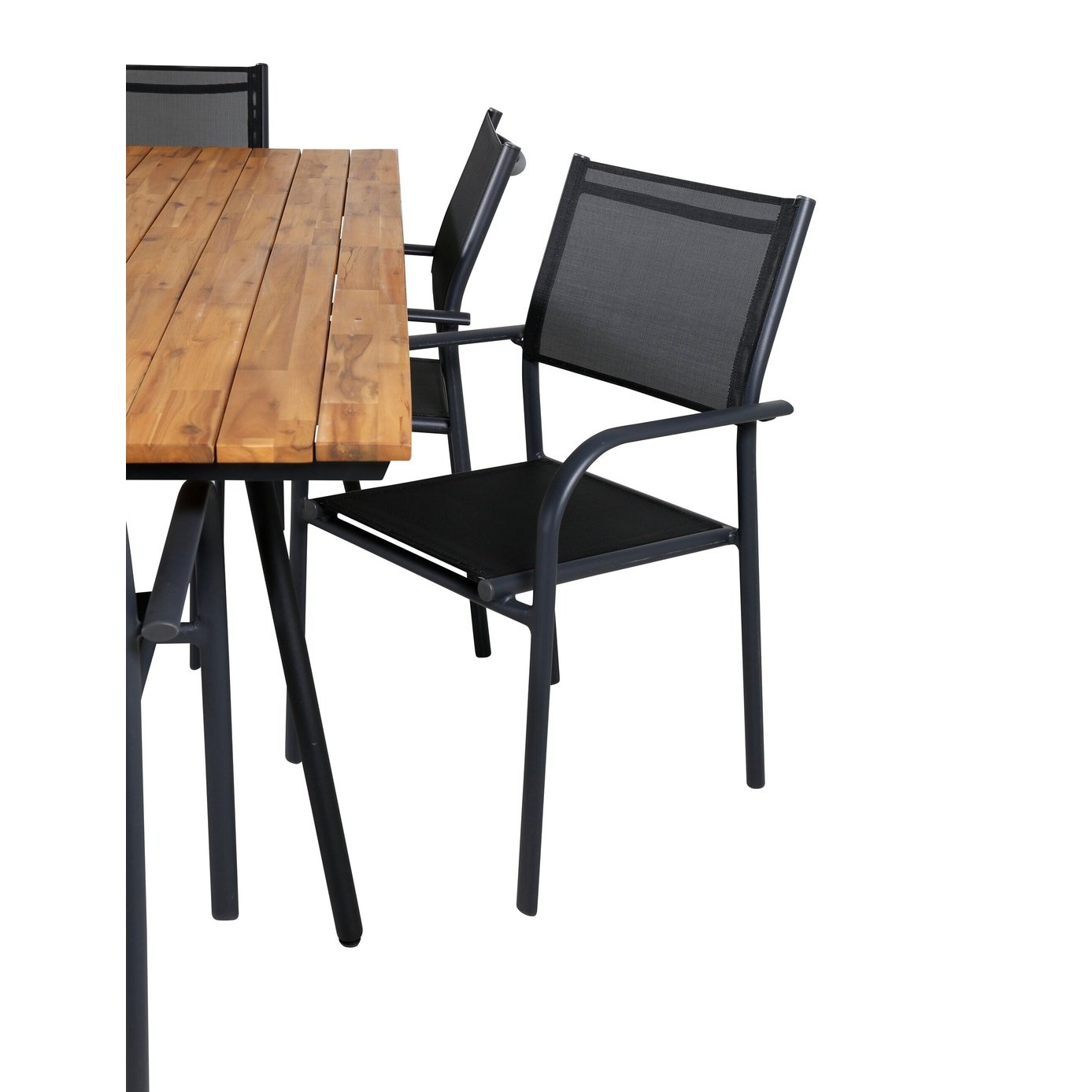 Chan spisebord 200cm + Santorini Armstol Venture Design Spisegruppe