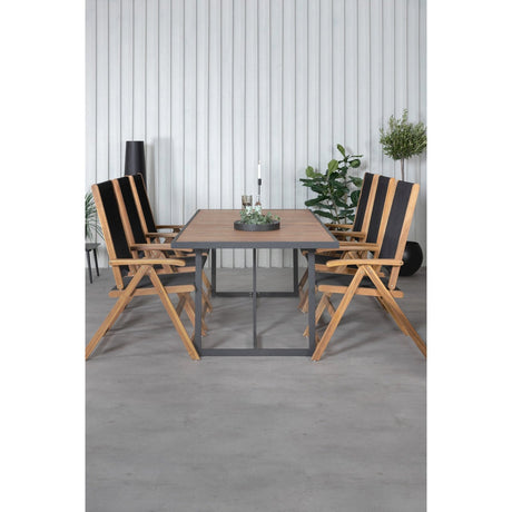 Khung spisebord/ 200*100cm + Liten John stol / Venture Design Spisegruppe