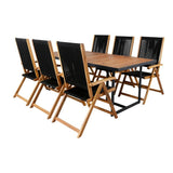 Khung spisebord/ 200*100cm + Liten John stol / Venture Design Spisegruppe