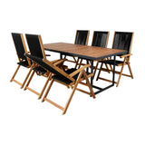 Khung spisebord/ 200*100cm + Liten John stol / Venture Design Spisegruppe