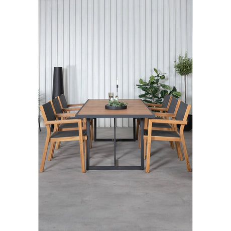 Khung spisebord/ 200*100cm + Venice Venture Design Spisegruppe