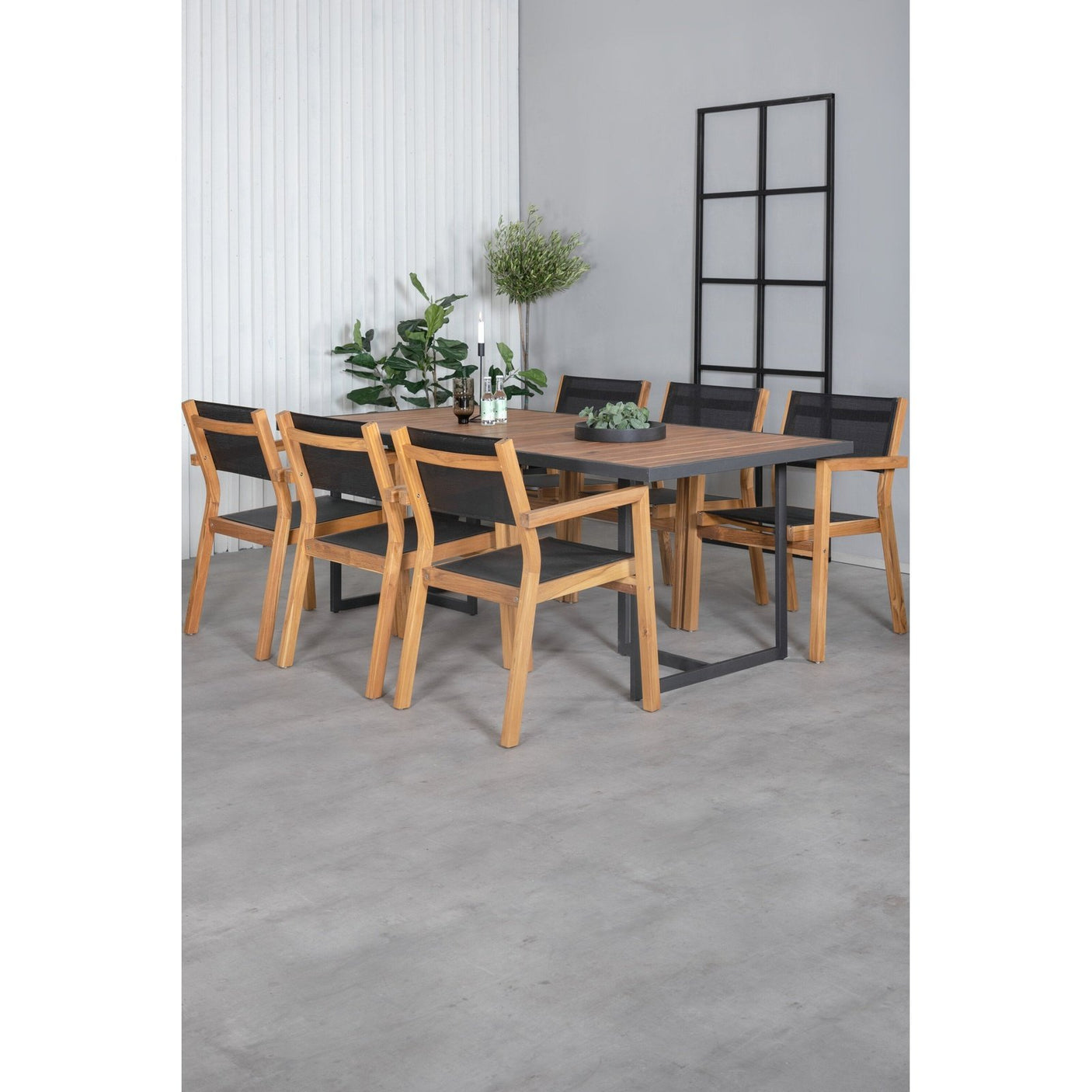 Khung spisebord/ 200*100cm + Venice Venture Design Spisegruppe