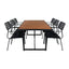 Khung Spisebord/ 200*100cm + Nicke spisestoler m. armlene Venture Design Spisegruppe