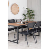 Khung Spisebord/ 200*100cm + Nicke spisestoler m. armlene Venture Design Spisegruppe
