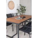 Khung Spisebord/ 200*100cm + Nicke spisestoler m. armlene Venture Design Spisegruppe