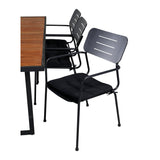 Khung Spisebord/ 200*100cm + Nicke spisestoler m. armlene Venture Design Spisegruppe