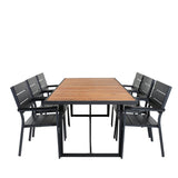 Khung Spisebord/ 200*100cm + Levels stol Venture Design Spisegruppe