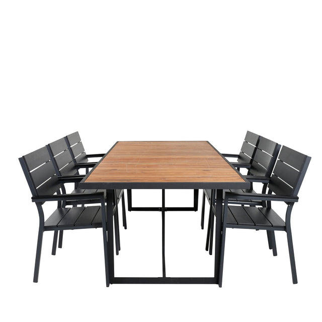 Khung Spisebord/ 200*100cm + Levels stol Venture Design Spisegruppe