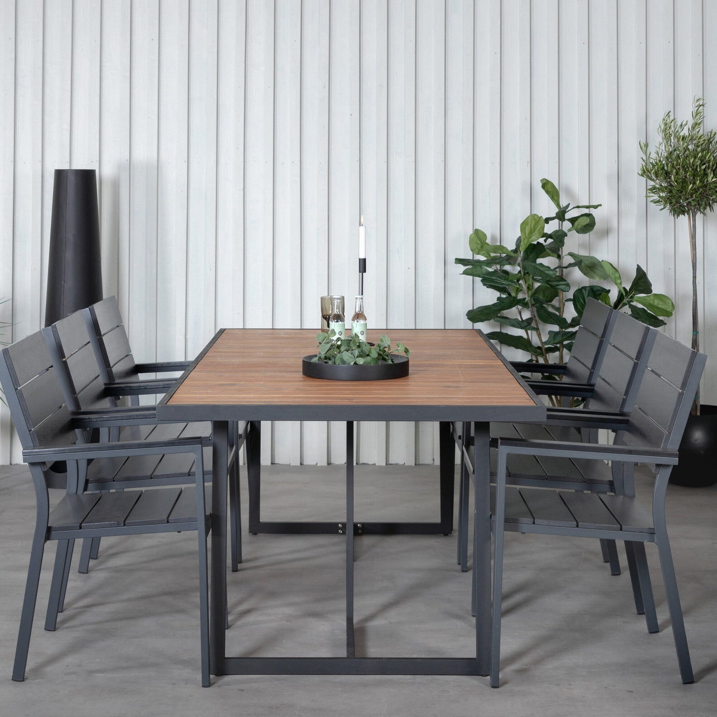 Khung Spisebord/ 200*100cm + Levels stol Venture Design Spisegruppe