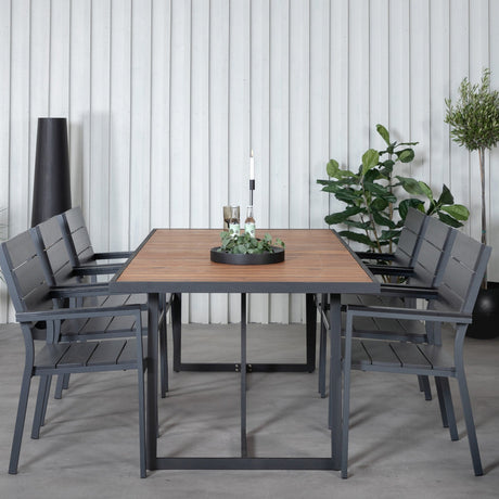 Khung Spisebord/ 200*100cm + Levels stol Venture Design Spisegruppe
