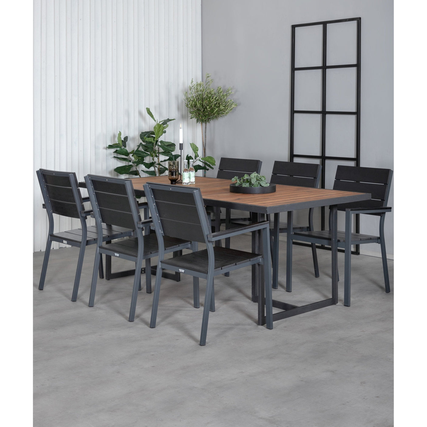 Khung Spisebord/ 200*100cm + Levels stol Venture Design Spisegruppe