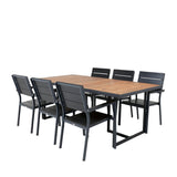 Khung Spisebord/ 200*100cm + Levels stol Venture Design Spisegruppe