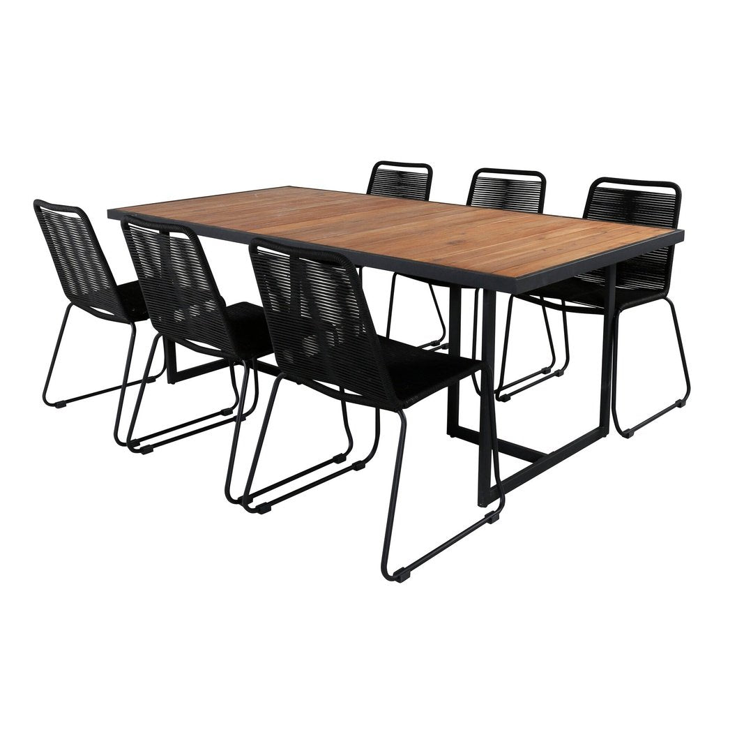Khung spisebord/ 200*100cm + Lindos Venture Design Spisegruppe