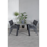 Paola spisebord 200*100 + Santorini Armstol Venture Design Spisegruppe