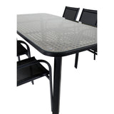 Paola spisebord 200*100 + Santorini Armstol Venture Design Spisegruppe