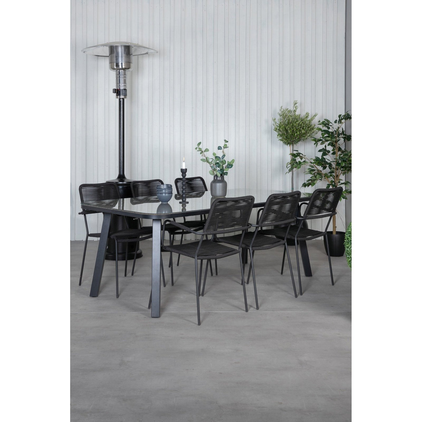 Paola spisebord 200*100 + Lindos lenestol Venture Design Spisegruppe
