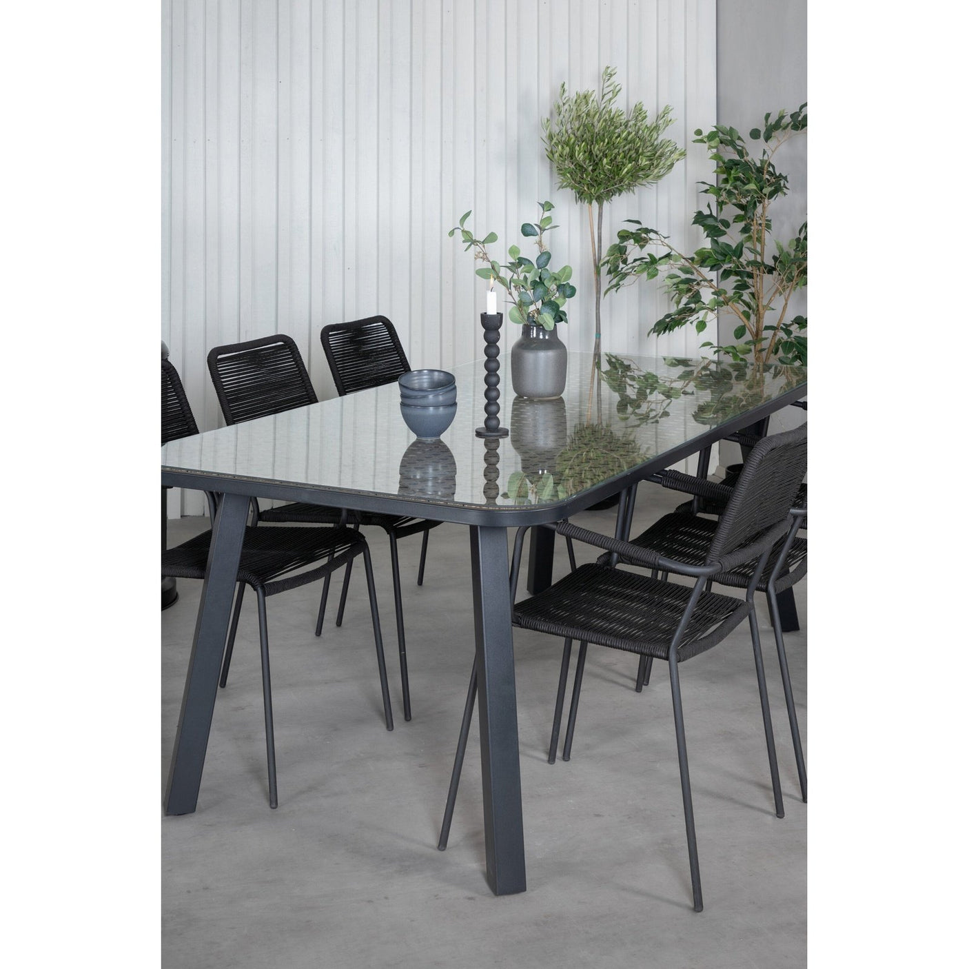 Paola spisebord 200*100 + Lindos lenestol Venture Design Spisegruppe