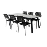 Paola spisebord 200*100 + Lindos lenestol Venture Design Spisegruppe