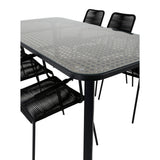 Paola spisebord 200*100 + Lindos lenestol Venture Design Spisegruppe