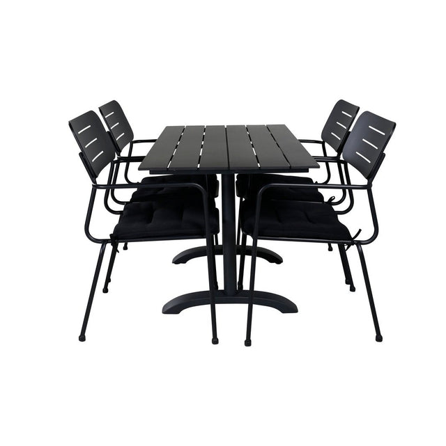 Denver 70*120 + Nikkel spisestoler m. armlene Venture Design Spisegruppe