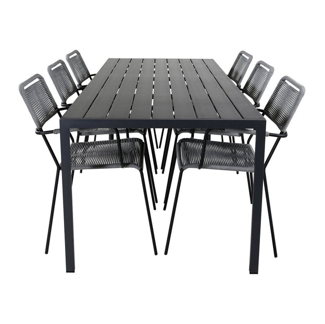 Pause bord 205*90 + Lindos Lenestol Venture Design Spisegruppe