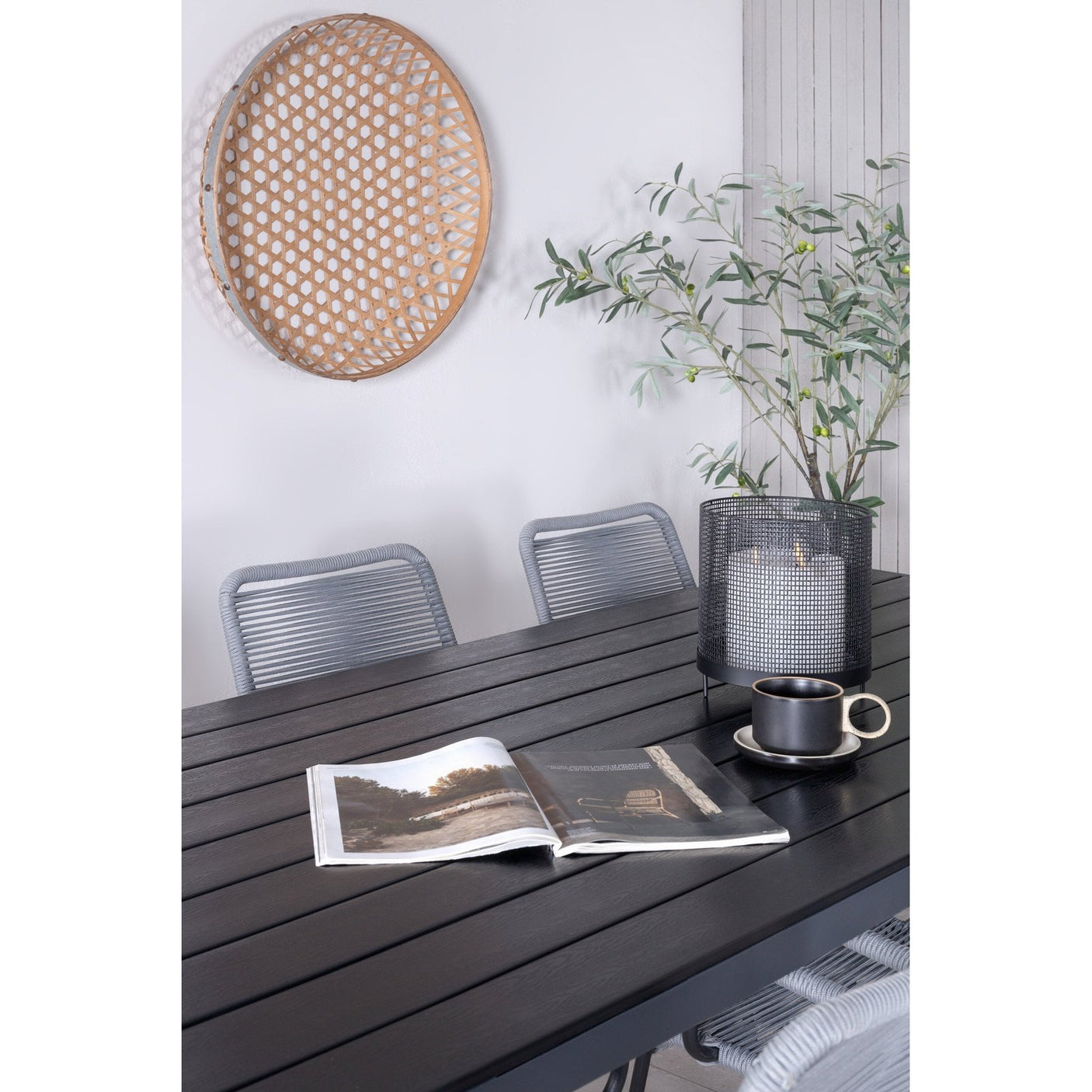 Pause bord 205*90 + Lindos Lenestol Venture Design Spisegruppe
