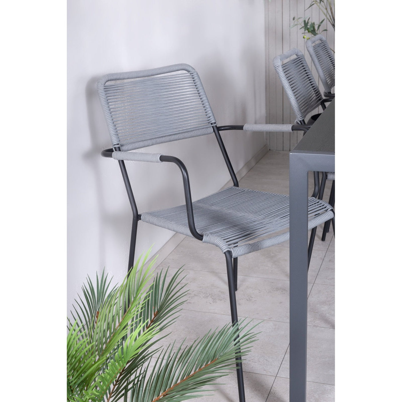Pause bord 205*90 + Lindos Lenestol Venture Design Spisegruppe
