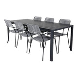 Pause bord 205*90 + Lindos Lenestol Venture Design Spisegruppe