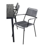 Pause bord 205*90 + Lindos Lenestol Venture Design Spisegruppe