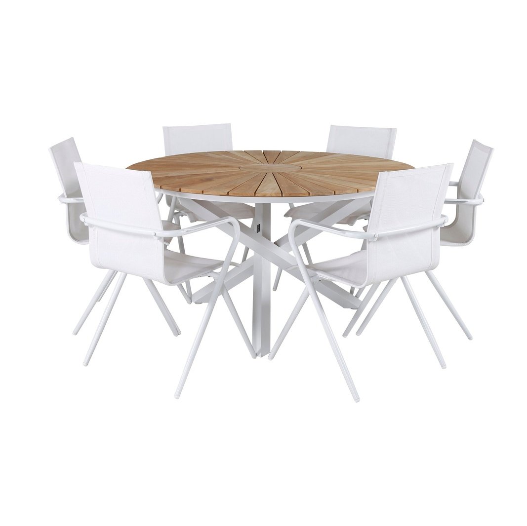 Mexico Table ø 140 + Alina spisestoler Venture Design Spisegruppe