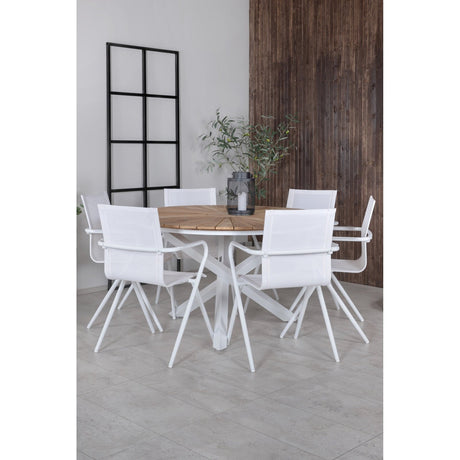 Mexico Table ø 140 + Alina spisestoler Venture Design Spisegruppe