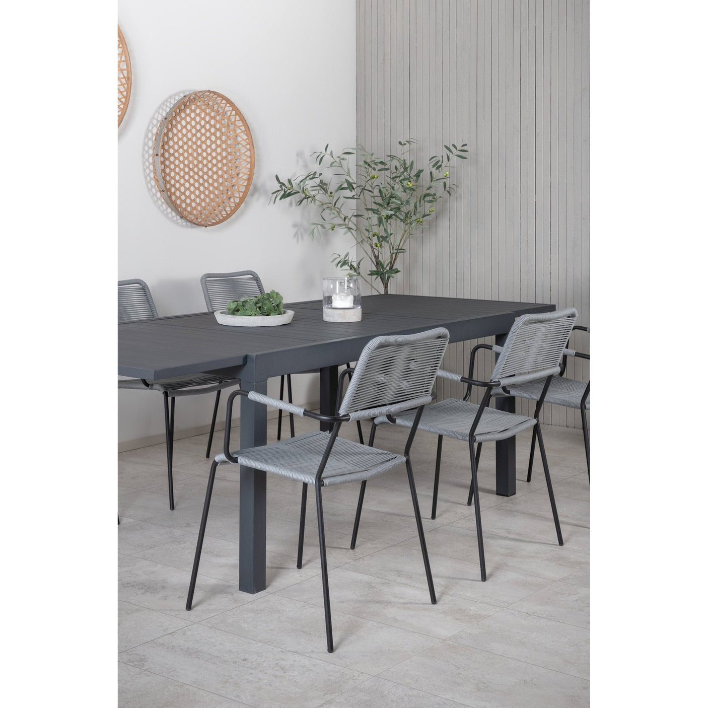 Marbella bord 160/240/+ Lindos Lenestol Venture Design Spisegruppe