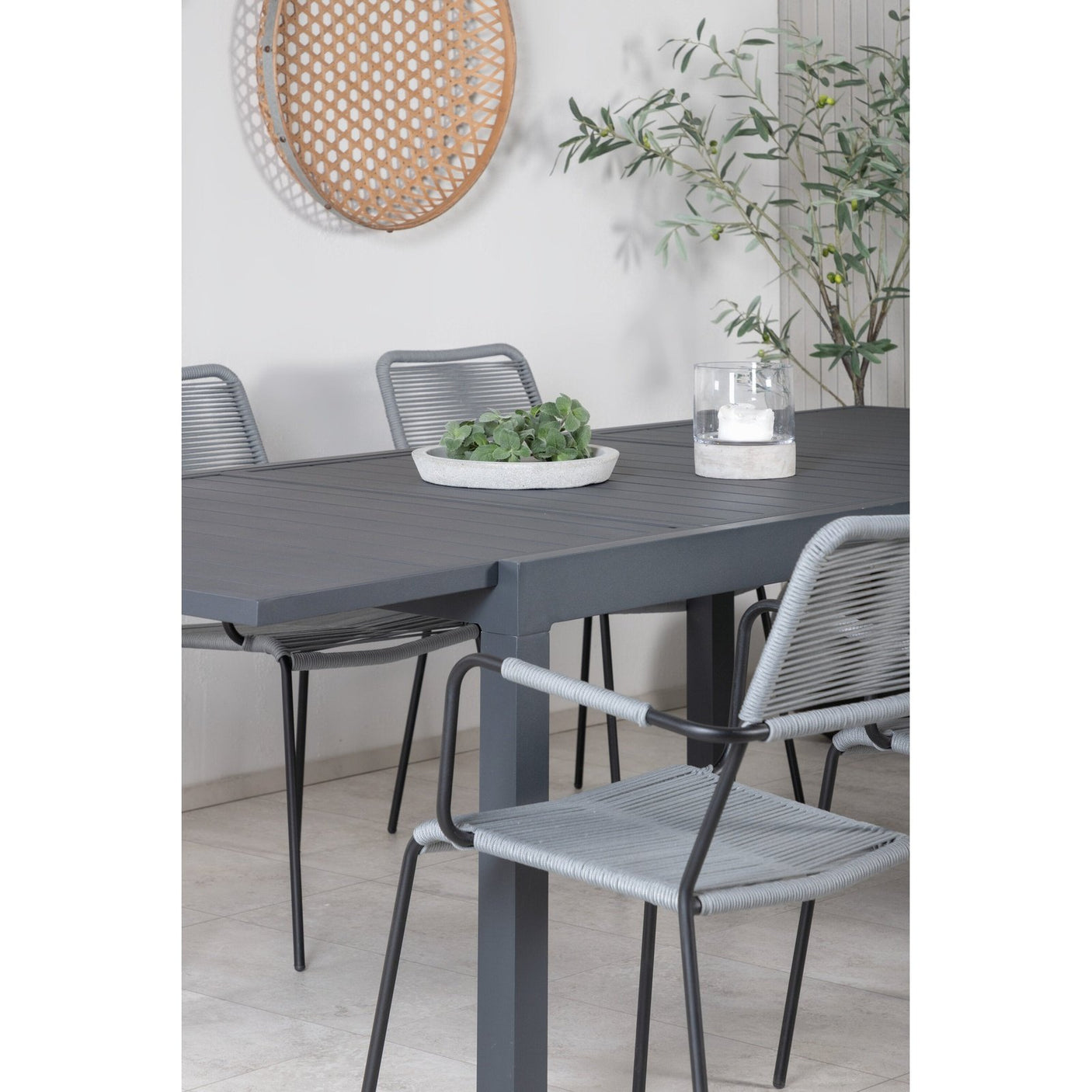 Marbella bord 160/240/+ Lindos Lenestol Venture Design Spisegruppe