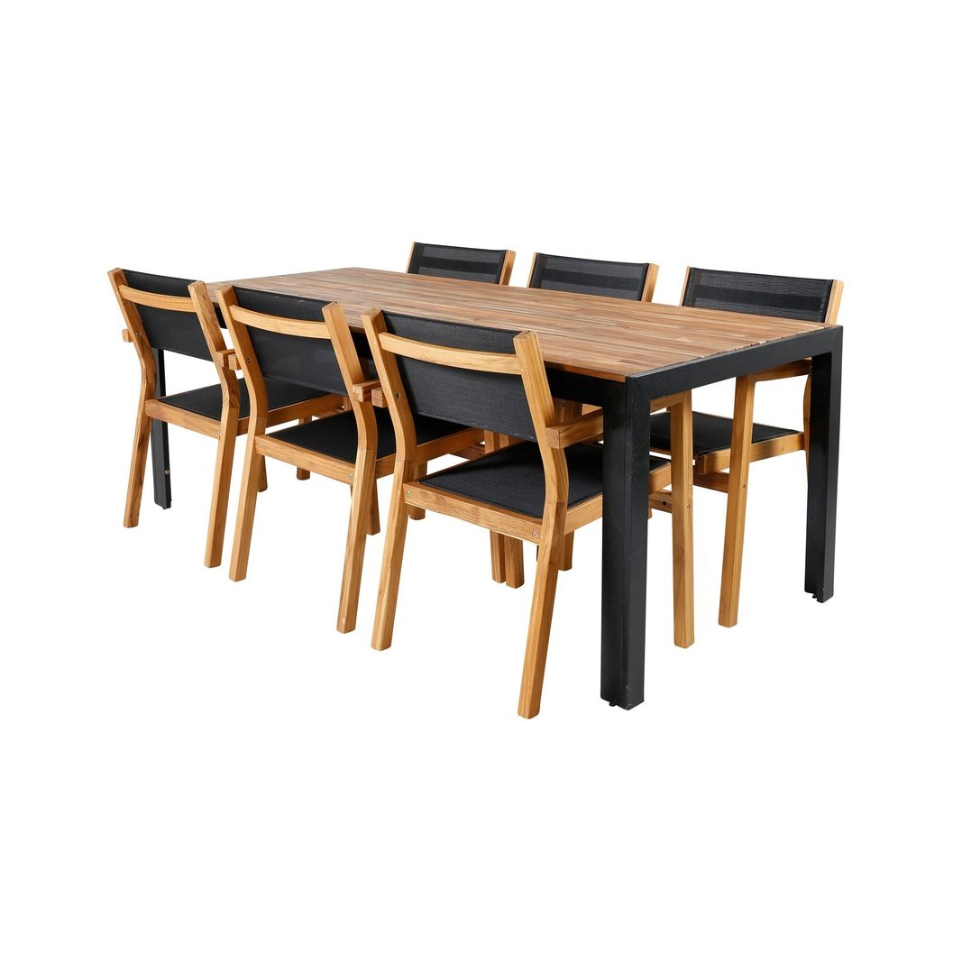 Bois Spisebord 205*90cm + Venice Venture Design Spisegruppe