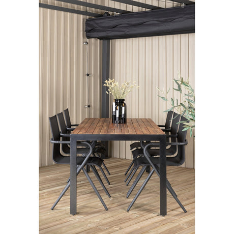 Bois Spisebord 205*90cm + Alina spisestoler Venture Design Spisegruppe