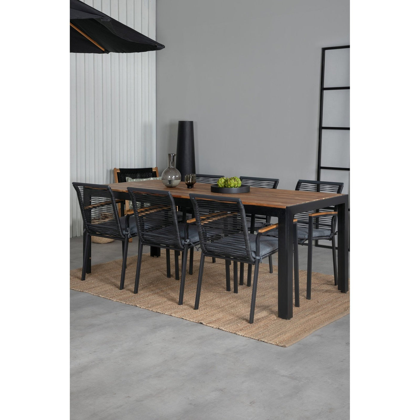 Bois Spisebord 205*90cm + Dallas spisestoler Venture Design Spisegruppe