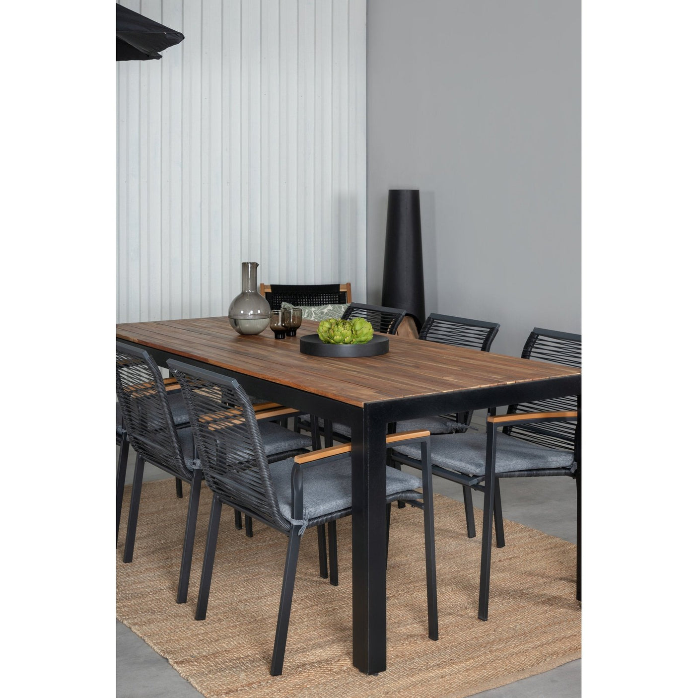 Bois Spisebord 205*90cm + Dallas spisestoler Venture Design Spisegruppe