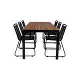Bois Spisebord 205*90cm + Lindos Venture Design Spisegruppe