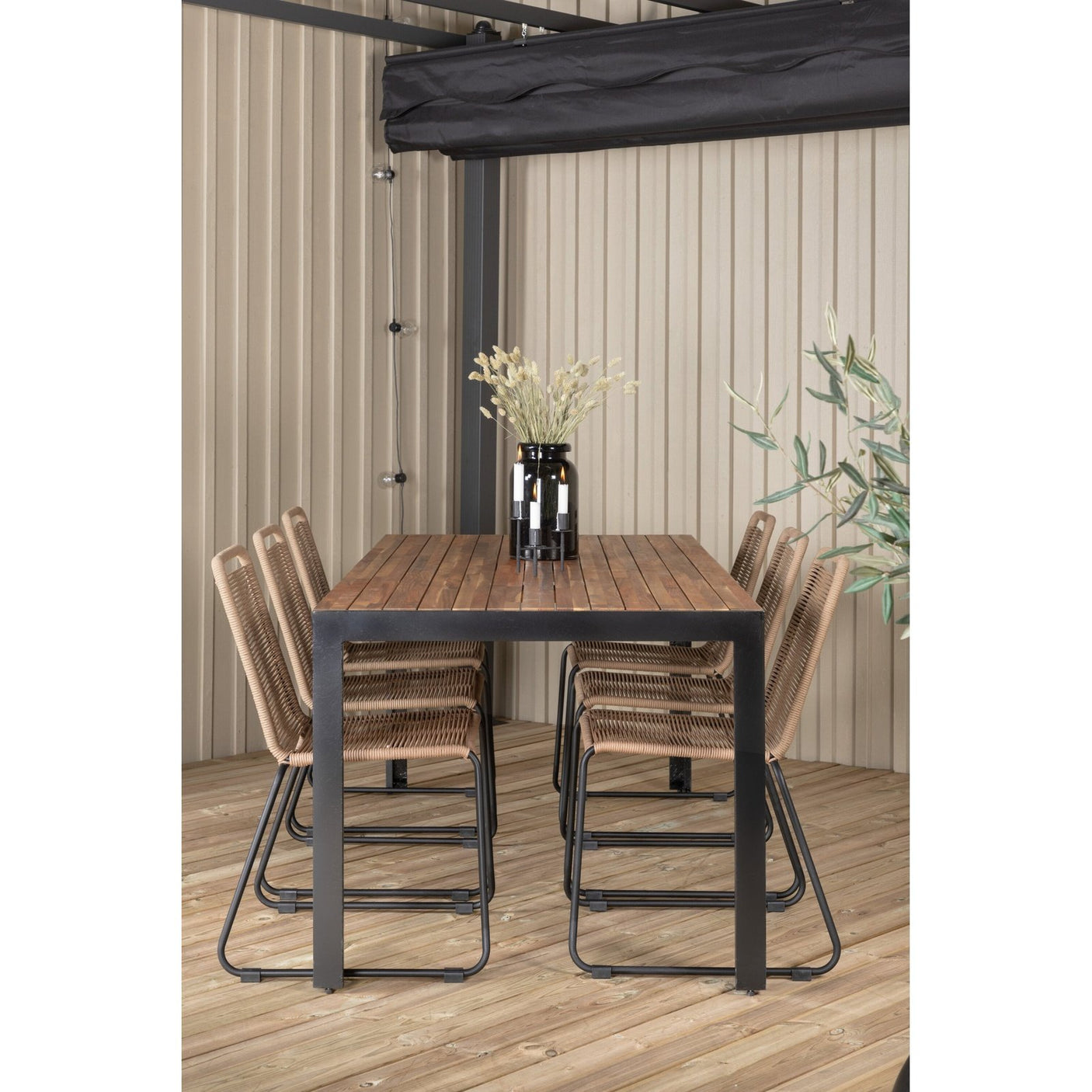 Bois Spisebord 205*90cm + Lindos Venture Design Spisegruppe