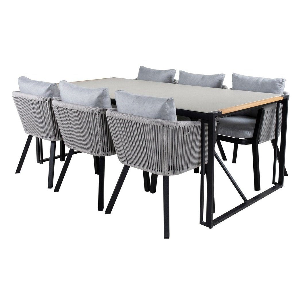 Texas Spisebord 200*100 + Virya spisestoler Venture Design Spisegruppe
