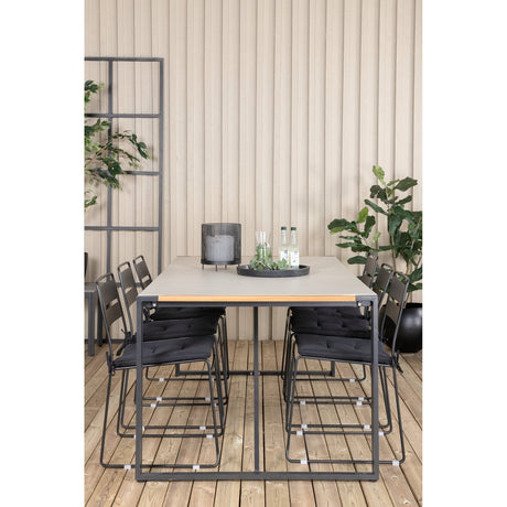 Texas spisebord 200*100 + Lina spisestoler Venture Design Spisegruppe