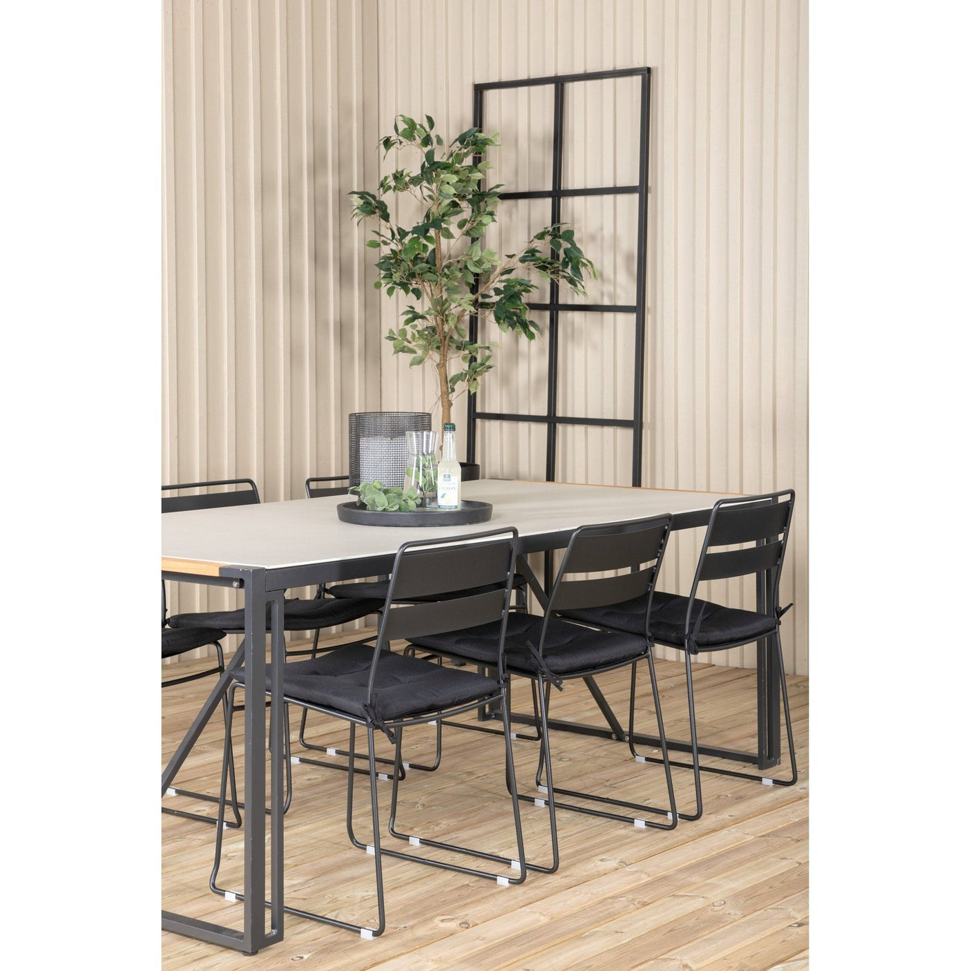 Texas spisebord 200*100 + Lina spisestoler Venture Design Spisegruppe
