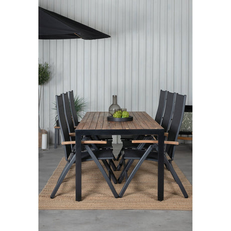 Bois Spisebord 205*90cm + Panama stol Venture Design Spisegruppe